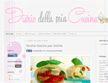 Tablet Screenshot of diariodellamiacucina.com